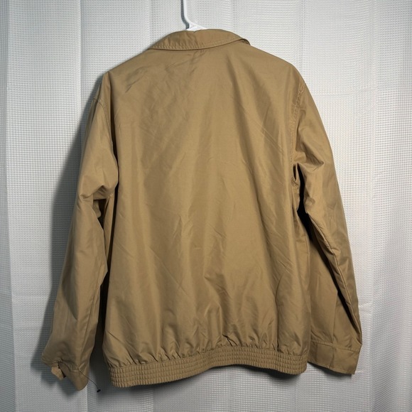 NWOT Chaps Mens Tan Golf Jacket Harrington Style Full Zip Lined Size M - Picture 2 of 3